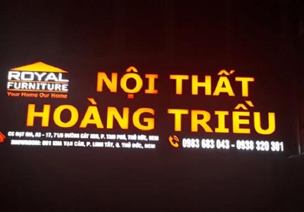 Mẫu Bảng Hiệu Nội Thất Đồ Gỗ Đẹp, Ấn Tượng Nhất biển hiệu nội thất đèn led