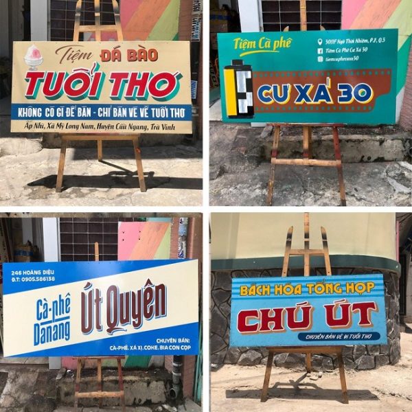 Mẫu Bảng Hiệu Sài Gòn Xưa Đẹp, Hoài Cổ biển quảng cáo sài gòn xưa