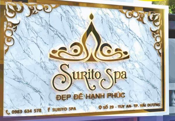 Mẫu Bảng Hiệu Spa Chăm Sóc Da, Thẩm Mỹ Đẹp Nhất Biển quảng cáo Spa chữ Inox