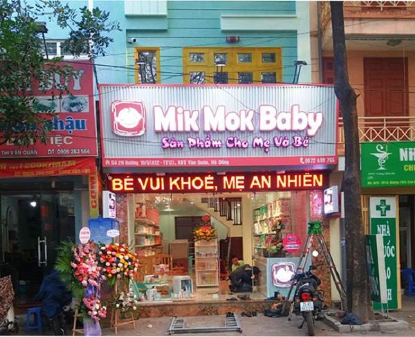 Mẫu Bảng Hiệu Cửa Hàng Bỉm Sữa Đẹp Nhất Biển hiệu quảng cáo cửa hàng bỉm sữa