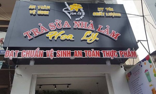 biển trà sữa nhà làm