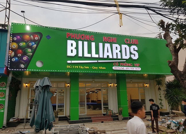 chat-lieu-bien-hieu-bida chất liệu làm bảng hiệu quán Billards