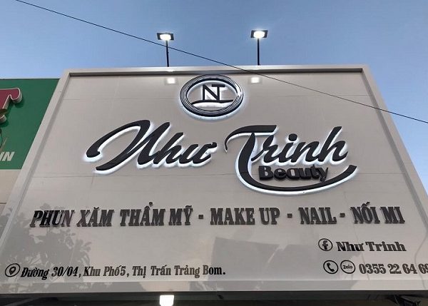 Mẫu Biển Quảng Cáo Phun Xăm Thẩm Mỹ Đẹp font chữ biển hiệu phun xăm thẩm mỹ