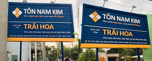 Mẫu Bảng Hiệu Tôn Sóng Quảng Cáo Đẹp, Ấn Tượng giá làm bảng hiệu tôn sóng