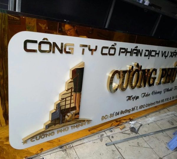 Làm Logo Bảng Hiệu – Chữ Nổi Mica Đẹp, Giao Ngay biển hiệu logo công ty đẹp