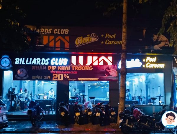 Mẫu Bảng Hiệu Bida Đẹp, Phong Cách Hiện Đại bảng hiệu bida nền mica gắn đèn led