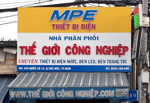 Mẫu Bảng Hiệu Cửa Hàng Điện Nước Đẹp, Sáng Tạo biển quảng cáo điện nước alu