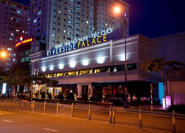 Bảng Hiệu Nhà Hàng Tiệc Cưới Đẹp, Sang Trọng 2025 bảng hiệu tiệc cưới Riverside Palace