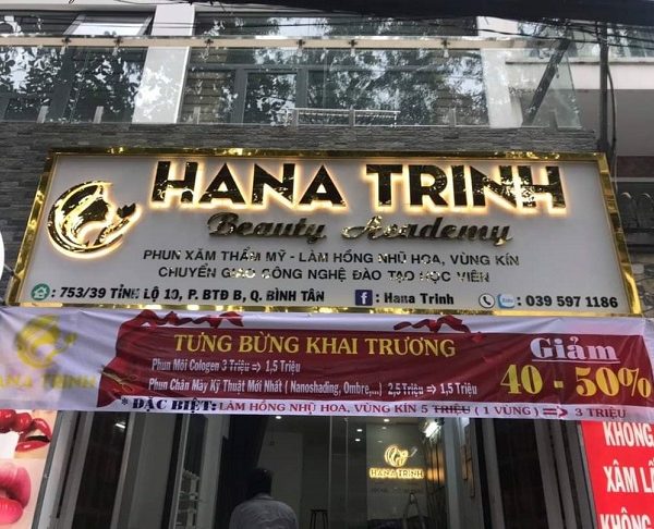 Mẫu Biển Quảng Cáo Phun Xăm Thẩm Mỹ Đẹp mẫu bảng hiệu phun xăm đẹp