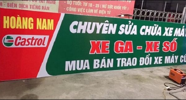 Mẫu Bảng Hiệu Sửa Xe Máy Đẹp, Ấn Tượng Nhất 2023 mẫu bảng hiệu sửa xe bạt hiflex 01