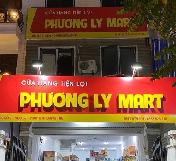mẫu bảng hiệu tạp hóa led đẹp