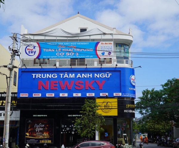 Các Mẫu Biển Quảng Cáo Trung Tâm Tiếng Anh, Ngoại Ngữ Đẹp biển Alu chữ nổi Alu nền xanh trung tâm anh ngữ