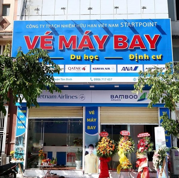 Mẫu Bảng Hiệu Phòng Bán Vé Máy Bay Chuyên Nghiệp Bảng hiệu bán vé máy bay