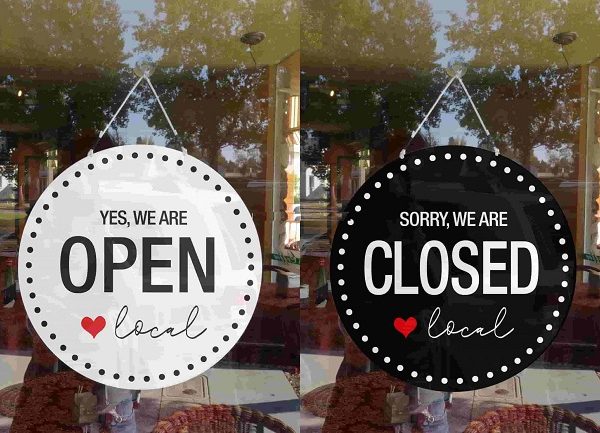 Mẫu Biển Open Close – Bảng Giờ Đóng Mở Cửa Đẹp bảng open close đẹp