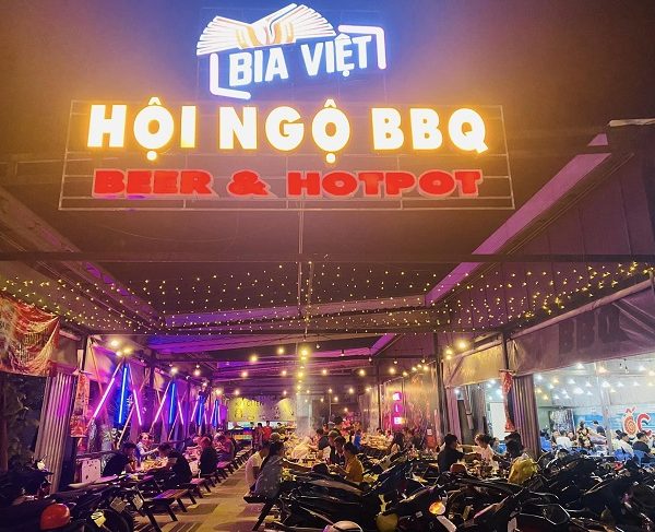 mẫu biển quảng cáo led lẩu nướng đẹp