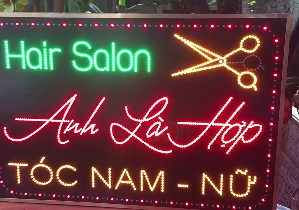 Mẫu Biển Quảng Cáo Tóc và Móng Đẹp, Hot Nhất biển quảng cáo đèn led tiệm tóc