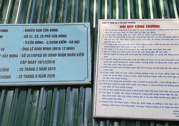 biển thông tin công trình