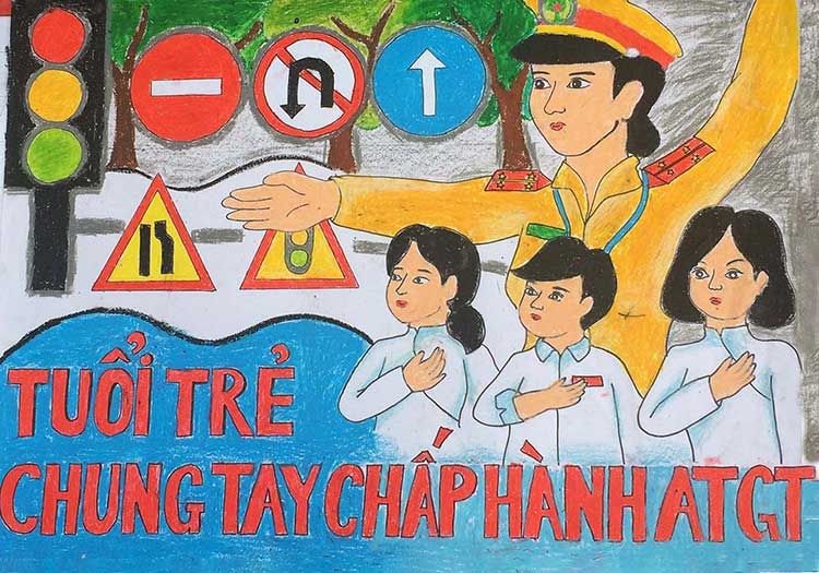 poster-an-toan-giao-thong-02-1 Nội dung trình bày trên poster giao thông